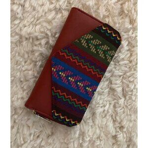 Gold Coast Aztec Print Red Wallet